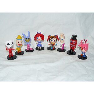 Set of 8 Amazing Digital Circus mini vinyl figures / cake toppers / collectibles